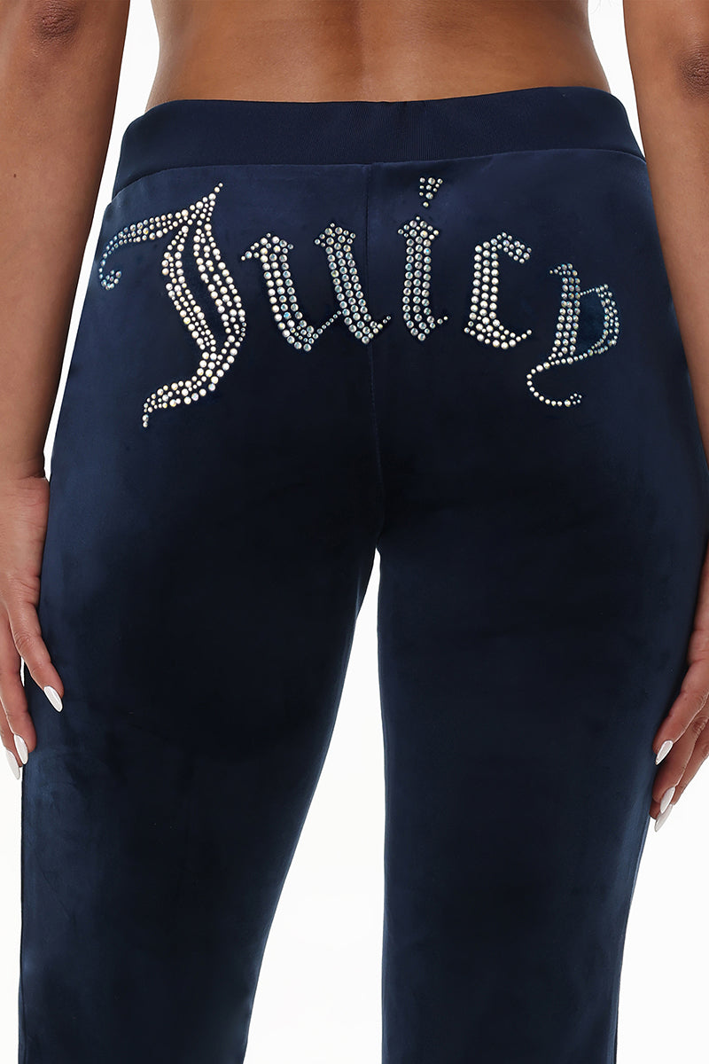 Technicolor Customizable Big Bling Velour Track Pants - Image 2