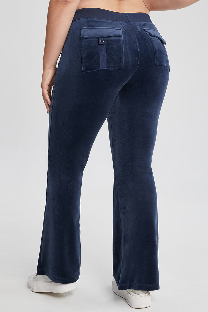 Plus-Size 30th Birthday Snap Pocket Velour Pants - Image 2