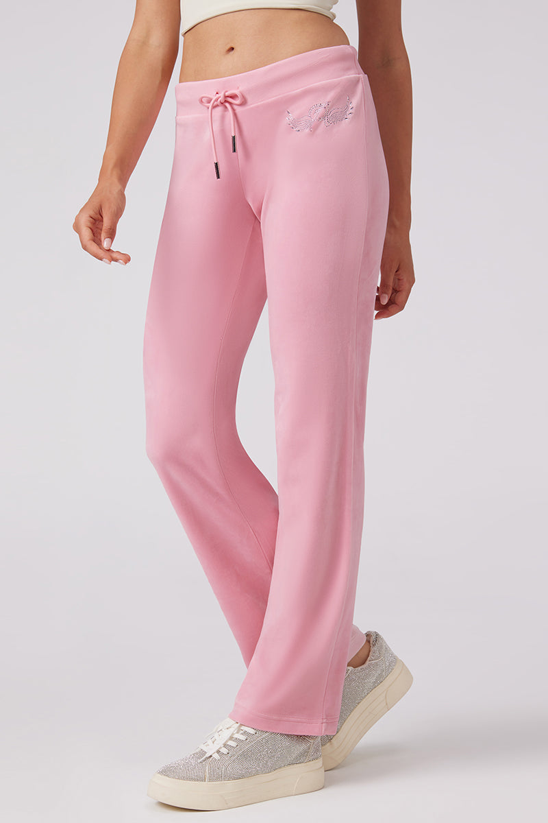 Angel Couture Big Bling Velour Track Pants - Image 5