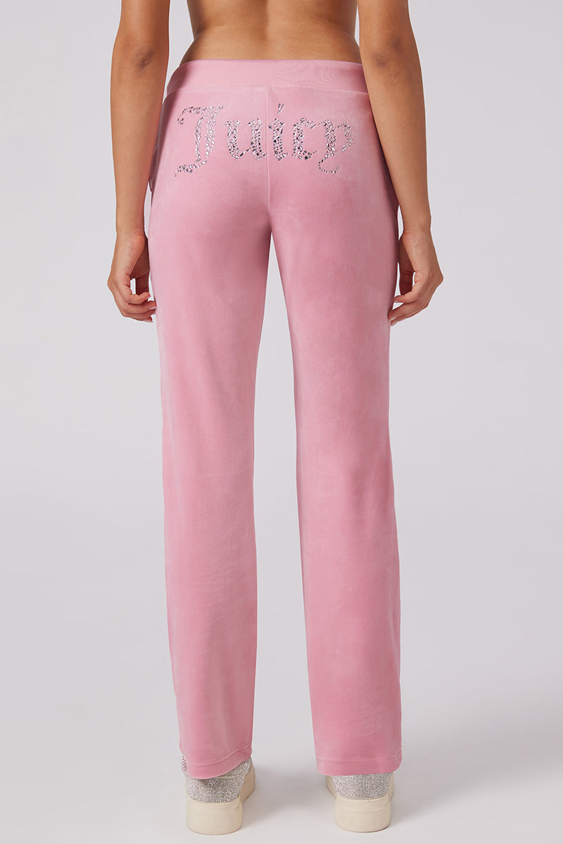 Angel Couture Big Bling Velour Track Pants - Image 2