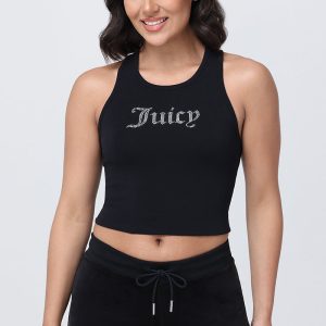 Small Bling High Neck Crop Tank
