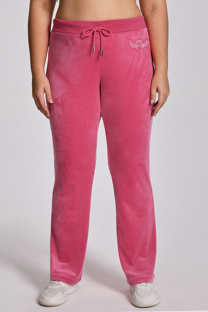 Plus-Size Angel Couture Big Bling Velour Track Pants - Image 3