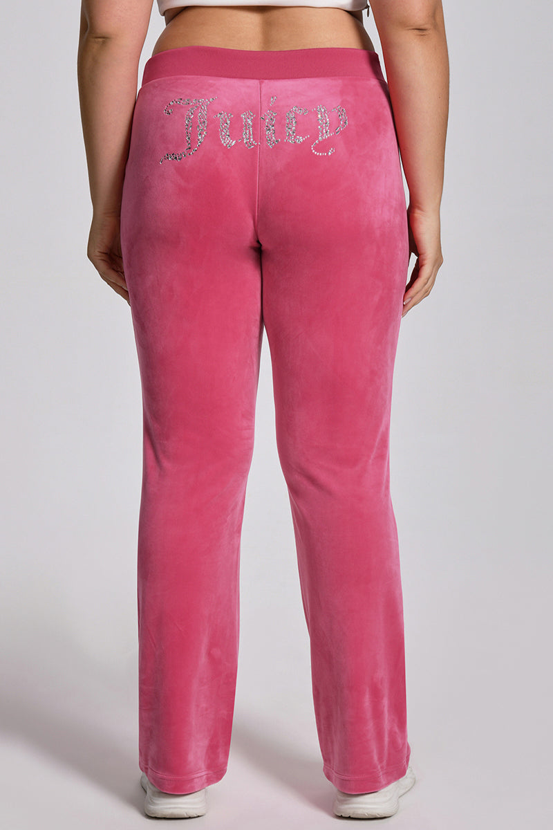 Plus-Size Angel Couture Big Bling Velour Track Pants - Image 2