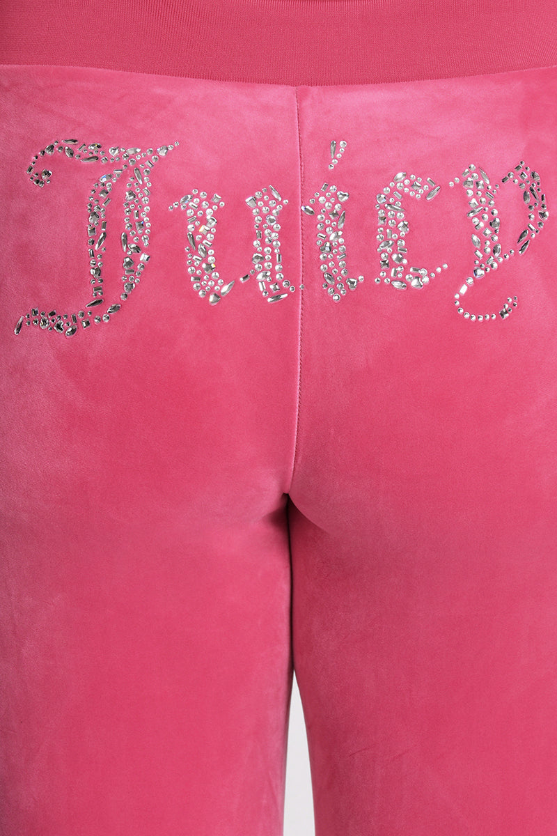 Plus-Size Angel Couture Big Bling Velour Track Pants - Image 4