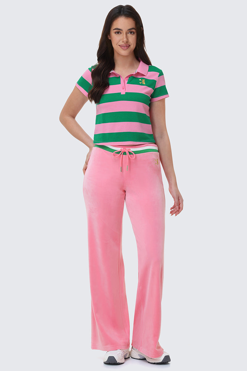 Heritage Stripe Bling Velour Track Pants - Image 6