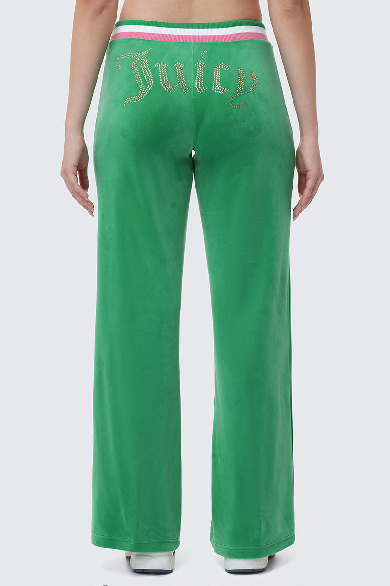 Heritage Stripe Bling Velour Track Pants - Image 2