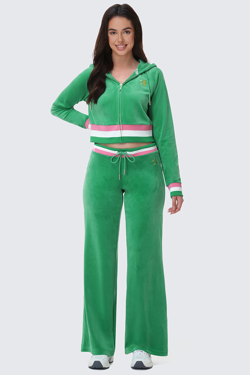 Heritage Stripe Bling Velour Track Pants - Image 7