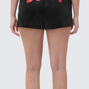 Cherry Bling Velour Shorts