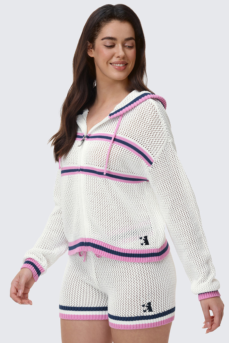 Mesh Zip-Up Hoodie - Image 6