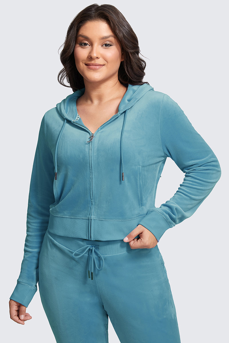 Plus-Size OG Big Bling Velour Hoodie - Image 2