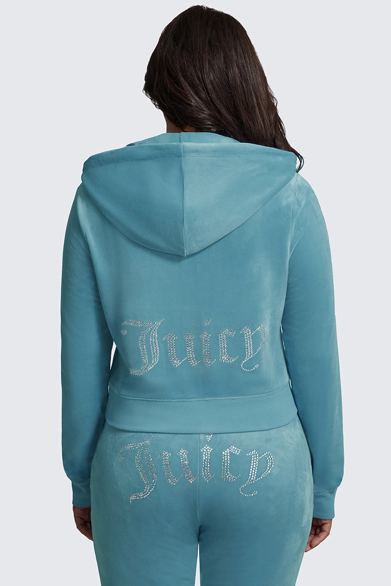 Plus-Size OG Big Bling Velour Hoodie