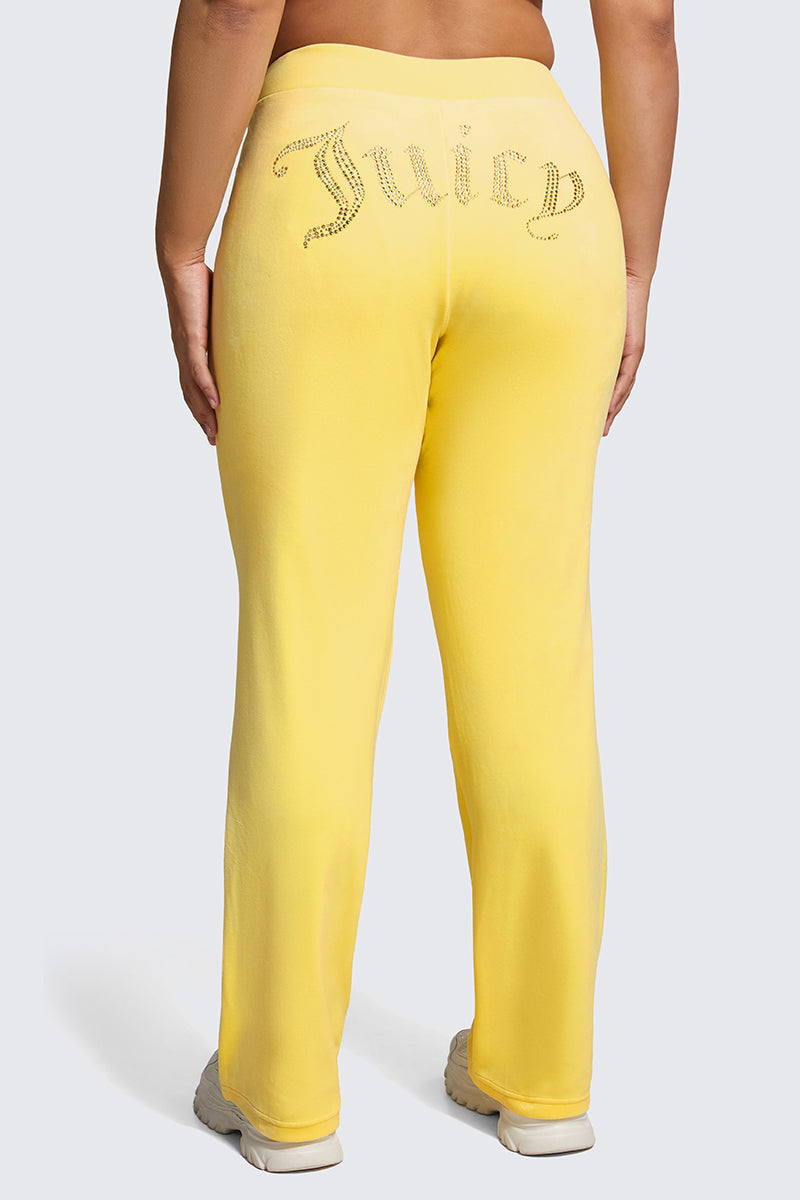 Plus-Size OG Big Bling Velour Track Pants
