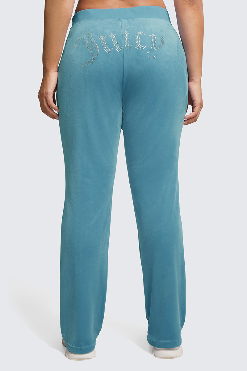 Plus-Size OG Big Bling Velour Track Pants