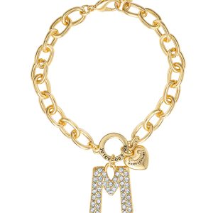 Pavé Initial Charm Bracelet. Letter M