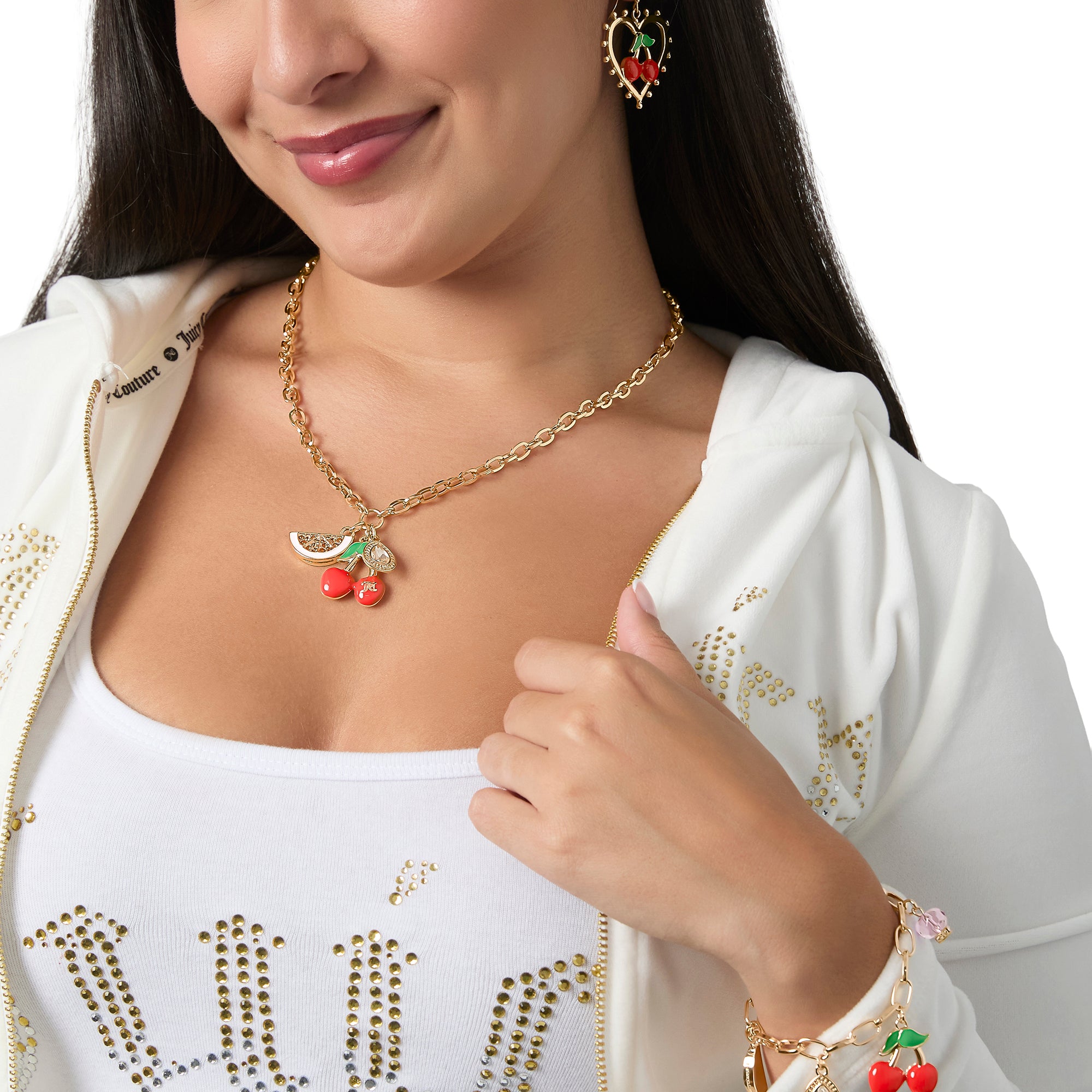 Cherry & Watermelon Charm Necklace - Image 2