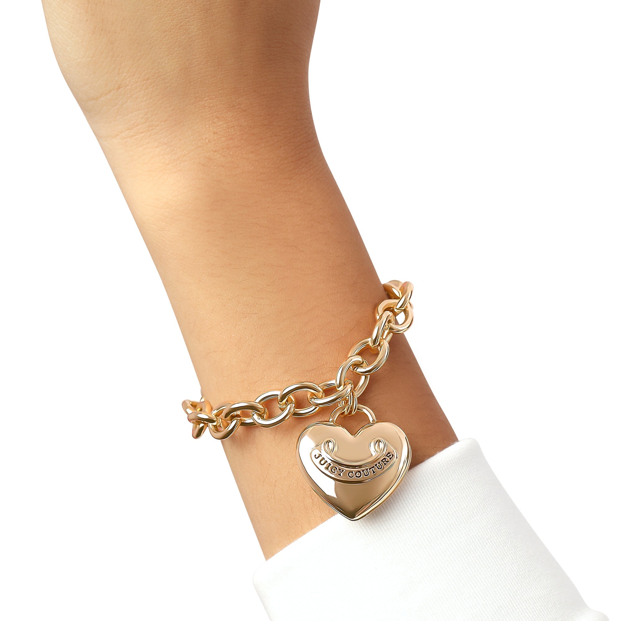 Heart Charm Chain Bracelet - Image 2