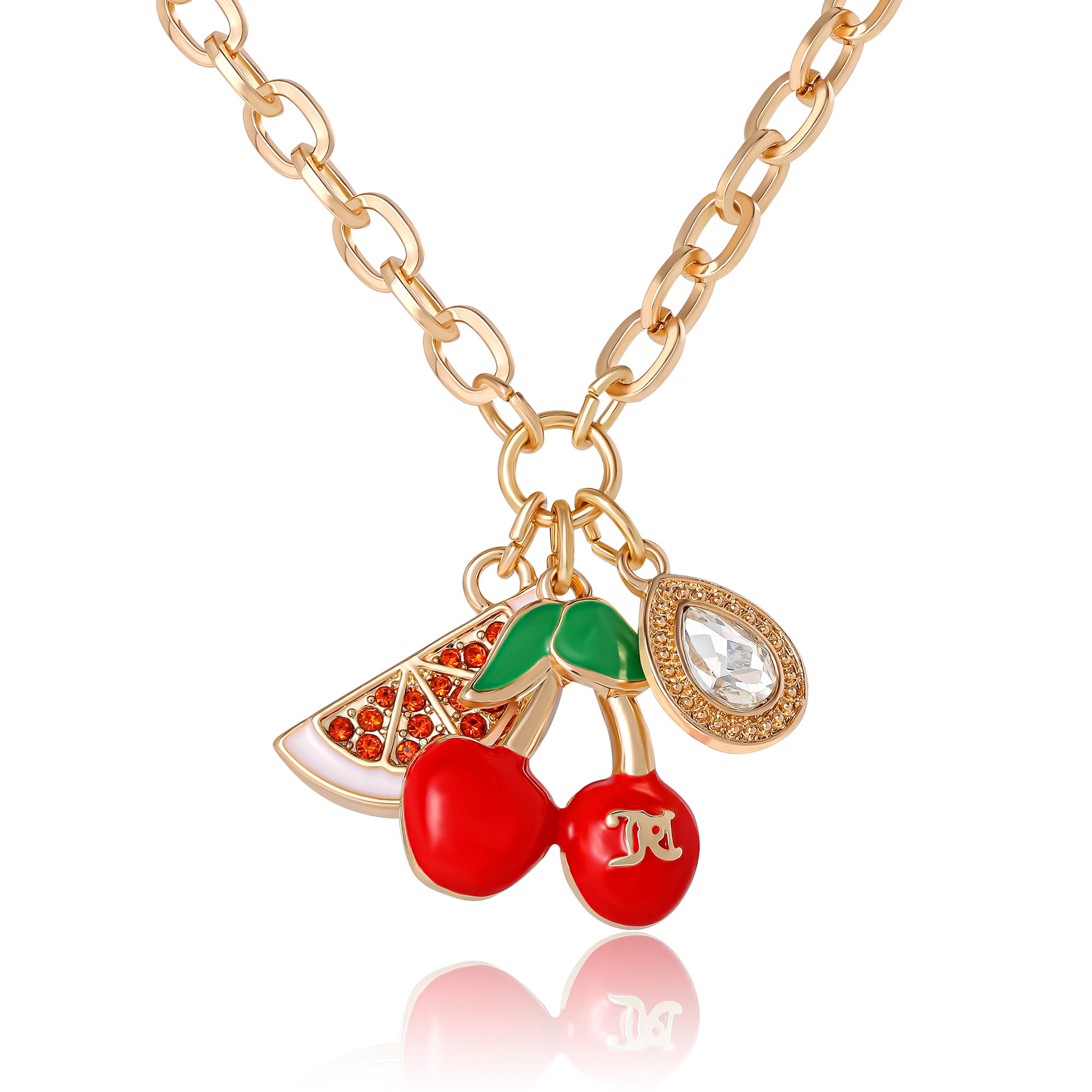 Cherry & Watermelon Charm Necklace