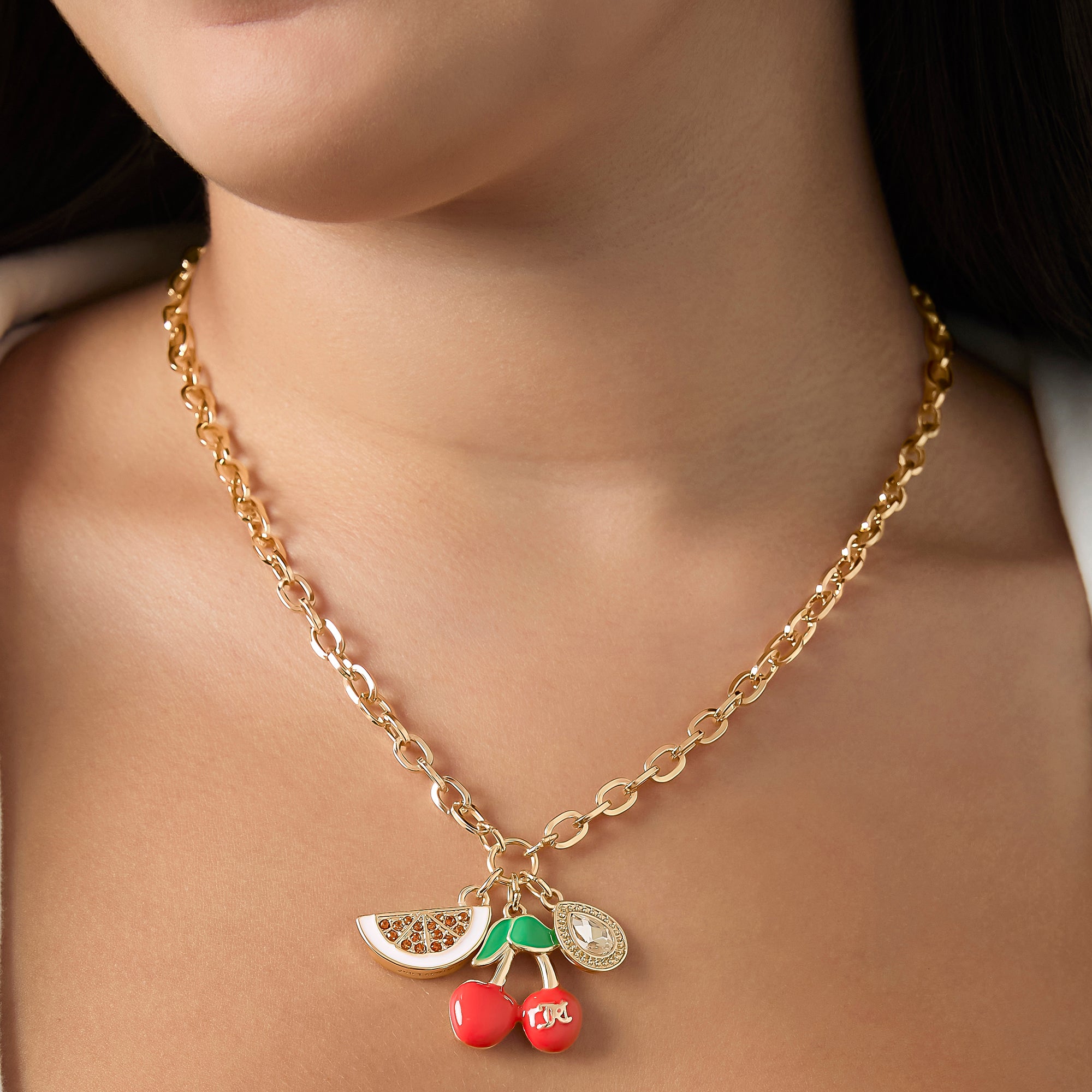 Cherry & Watermelon Charm Necklace - Image 3
