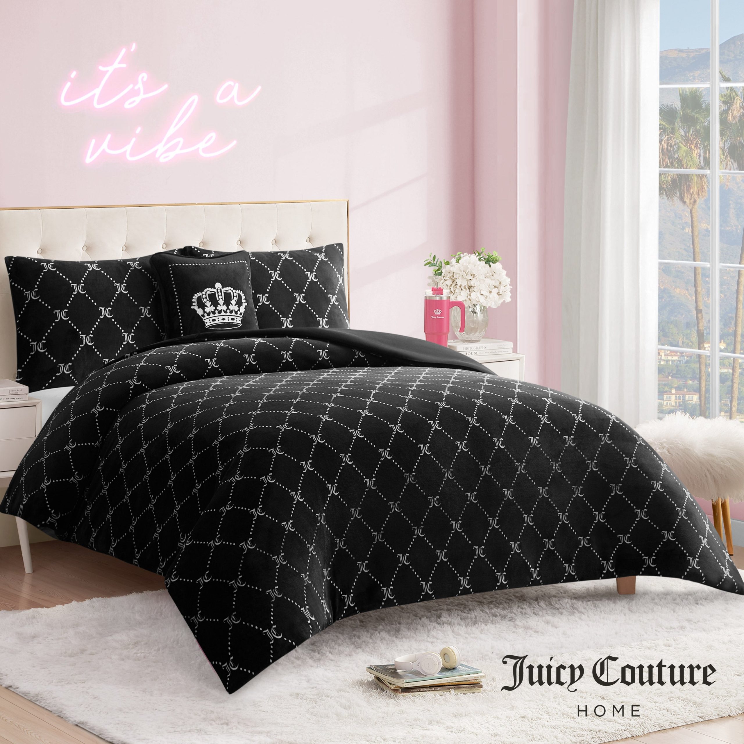 Plush Trellis Link Reversible Comforter Set - Image 3