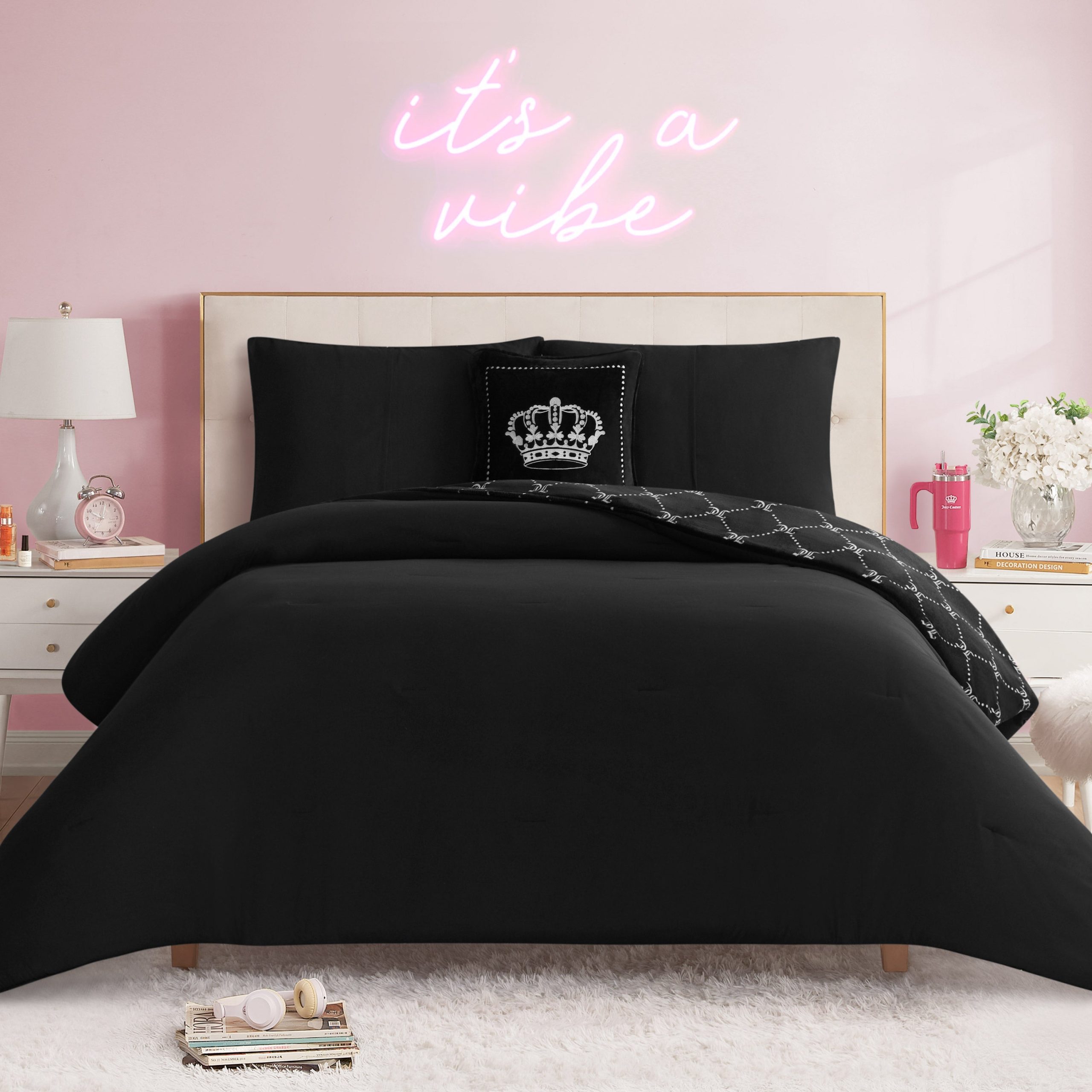 Plush Trellis Link Reversible Comforter Set - Image 4