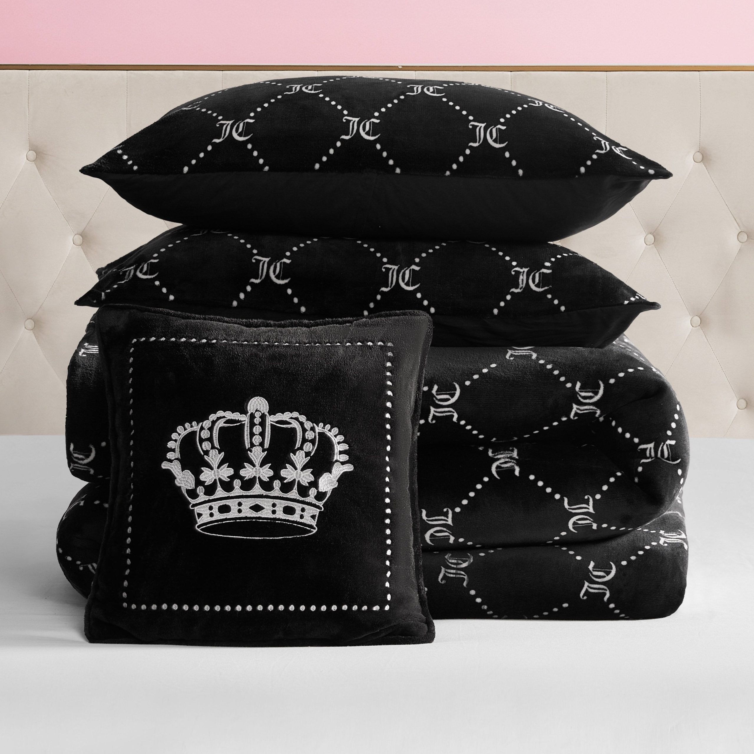 Plush Trellis Link Reversible Comforter Set - Image 5