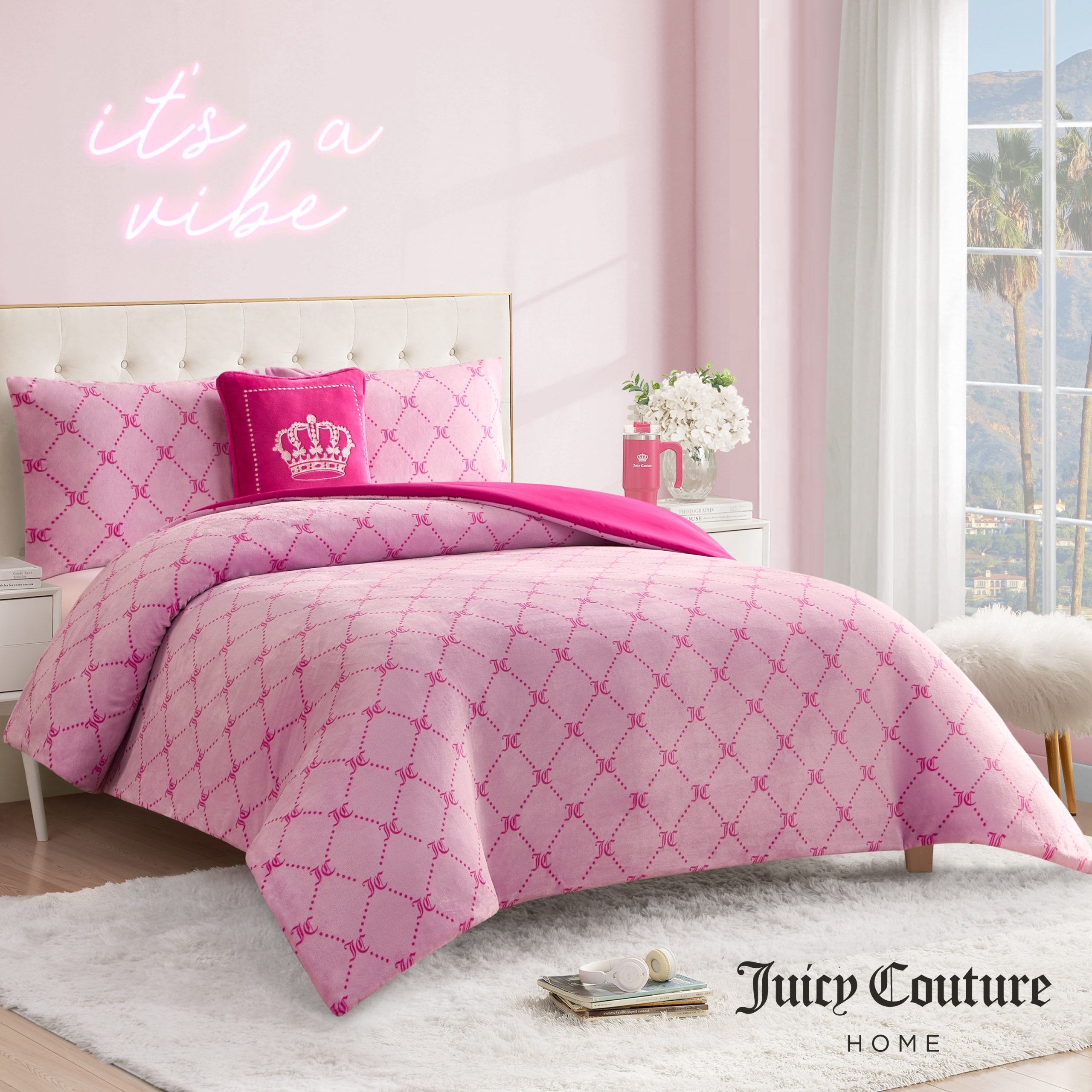 Plush Trellis Link Reversible Comforter Set - Image 3