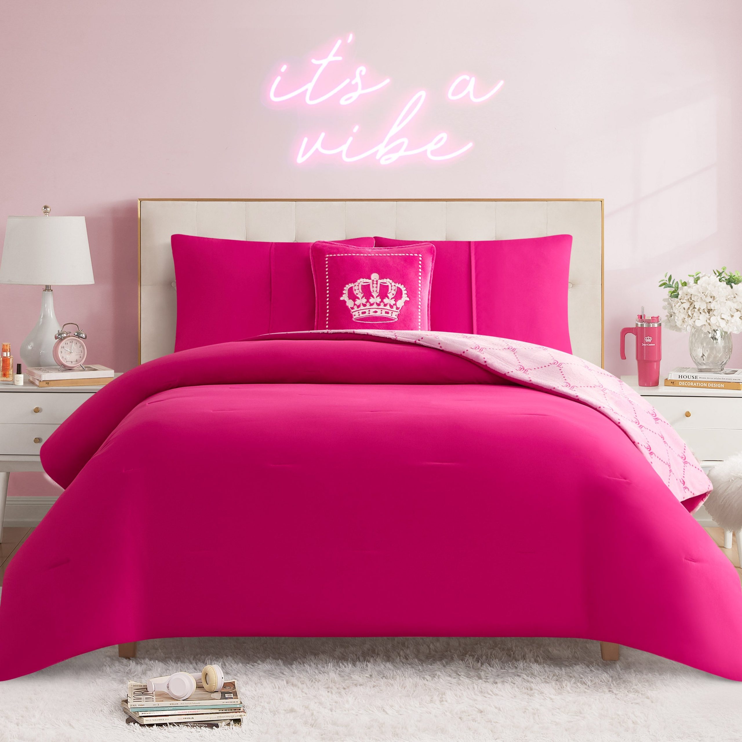 Plush Trellis Link Reversible Comforter Set - Image 4