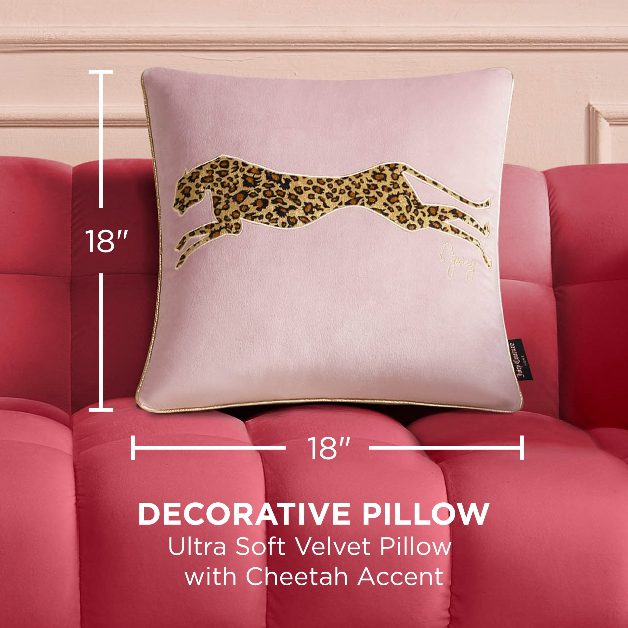 Velvet Cheetah Square Pillow - Image 2