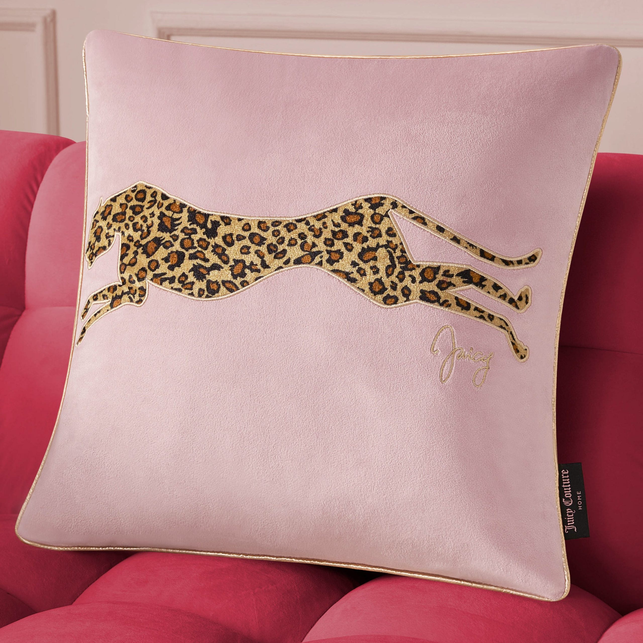 Velvet Cheetah Square Pillow - Image 5
