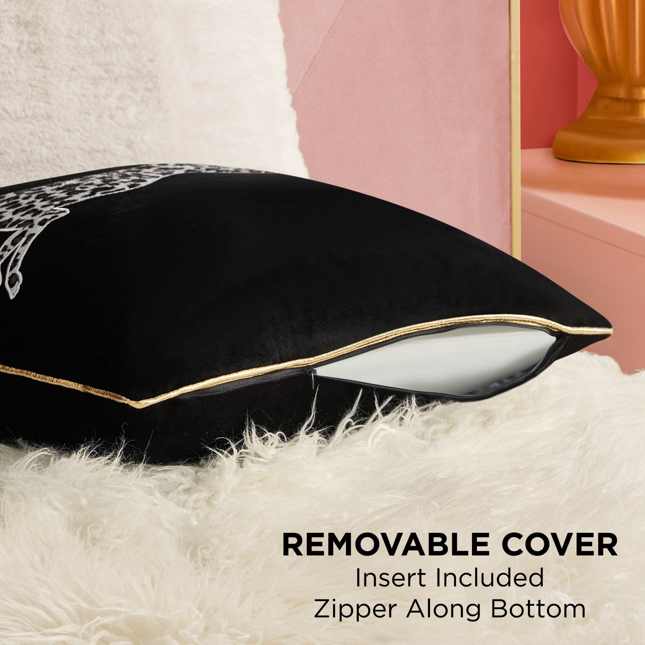 Velvet Cheetah Square Pillow - Image 4
