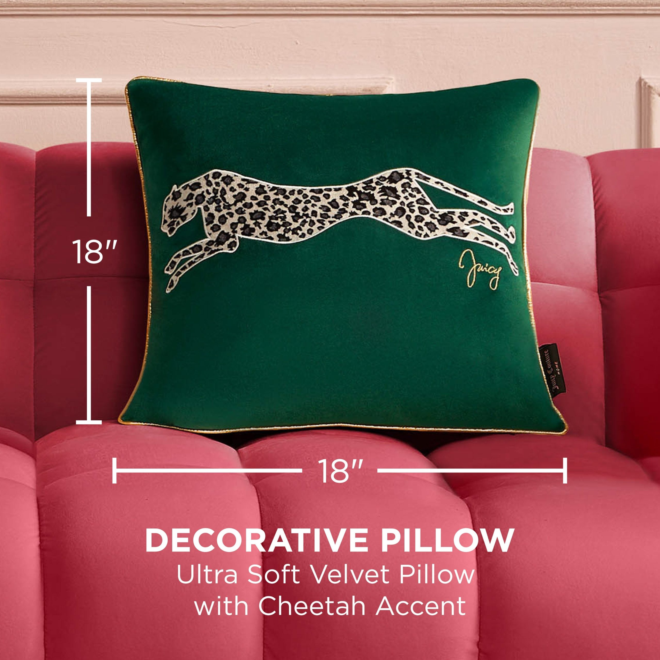 Velvet Cheetah Square Pillow - Image 2