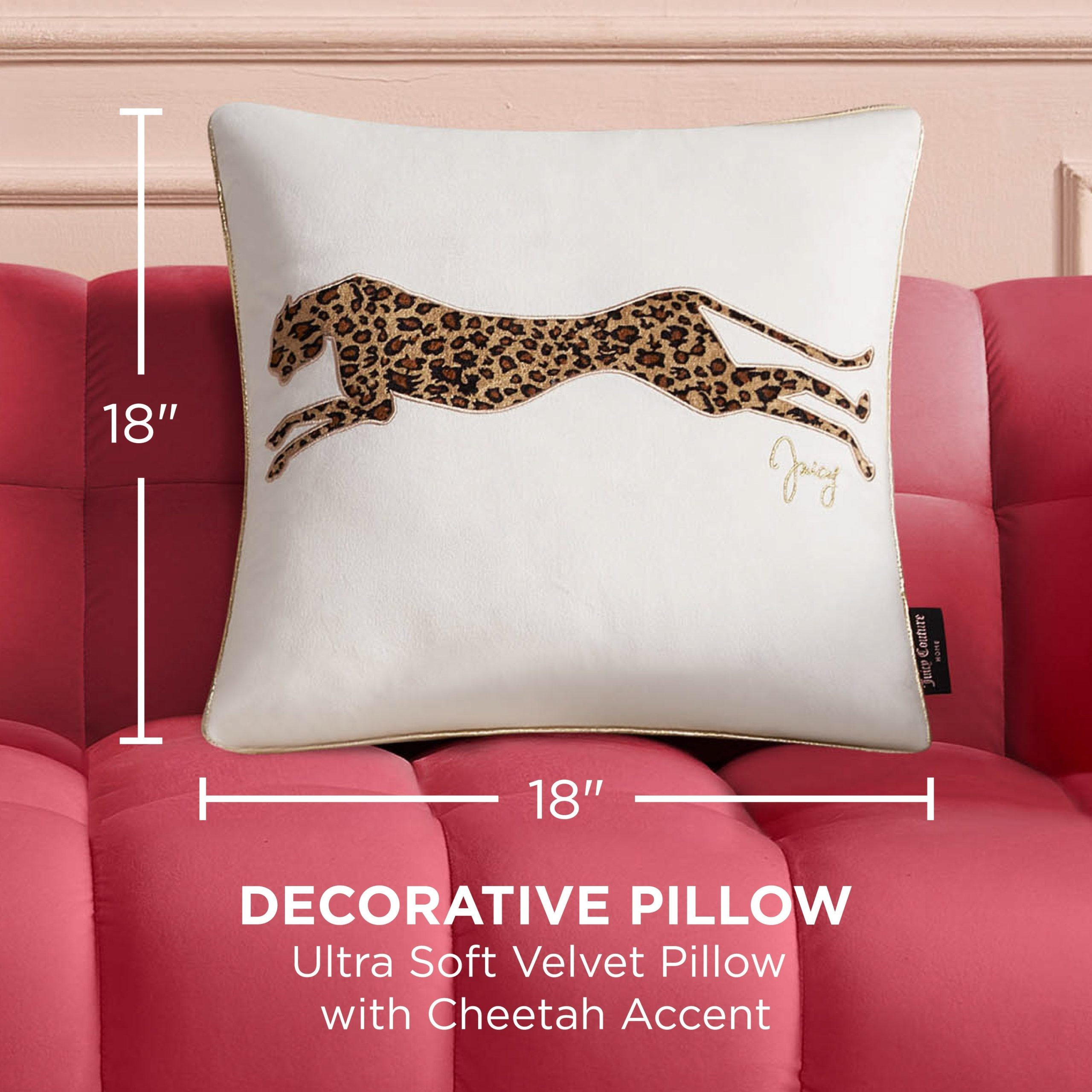 Velvet Cheetah Square Pillow - Image 2