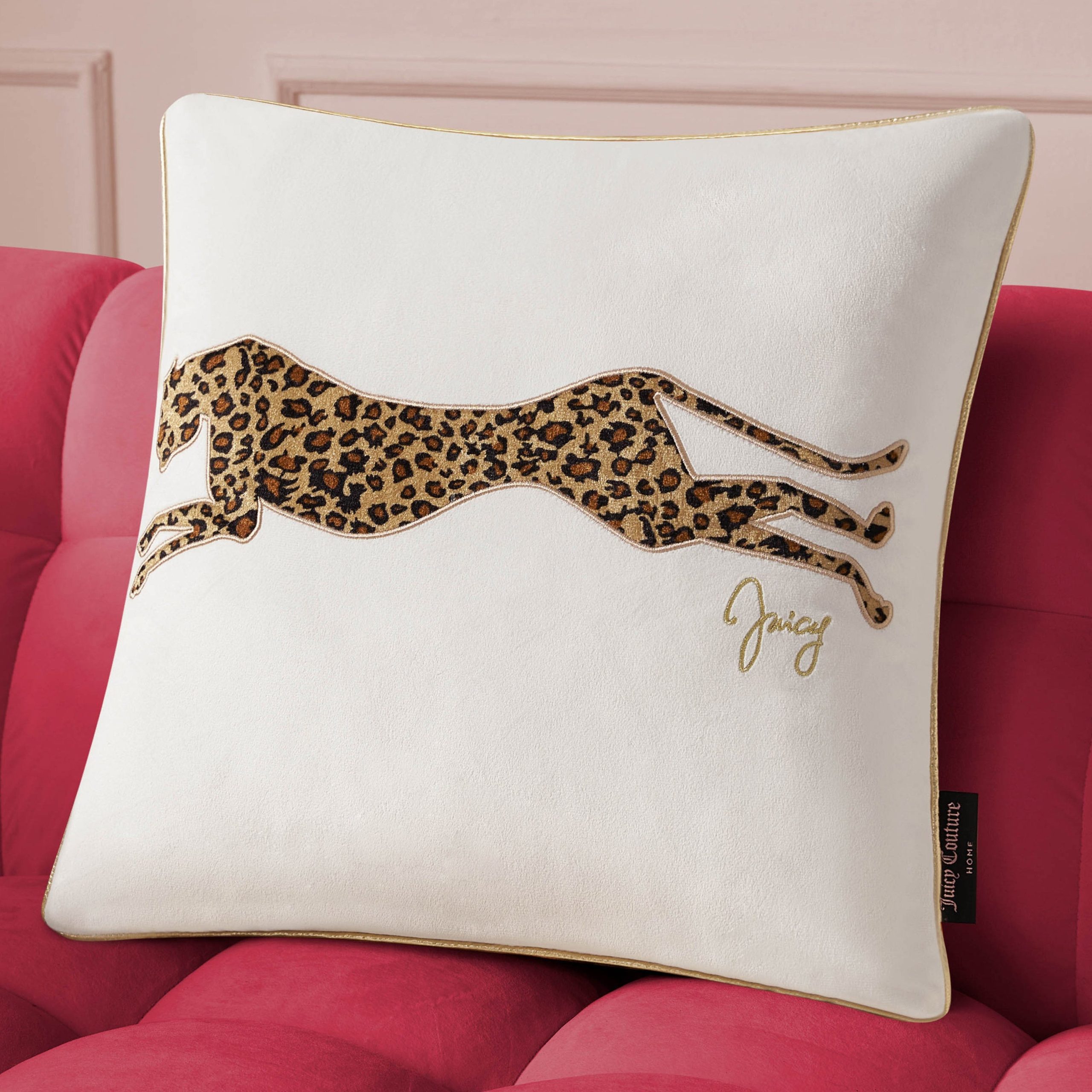 Velvet Cheetah Square Pillow - Image 5