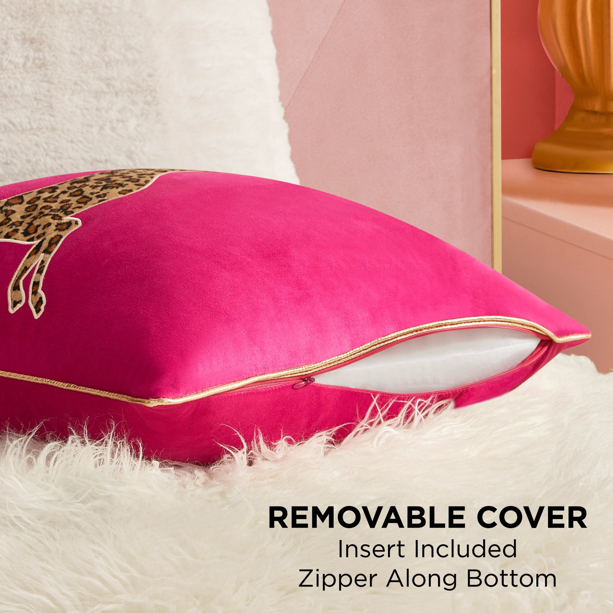 Velvet Cheetah Square Pillow - Image 4