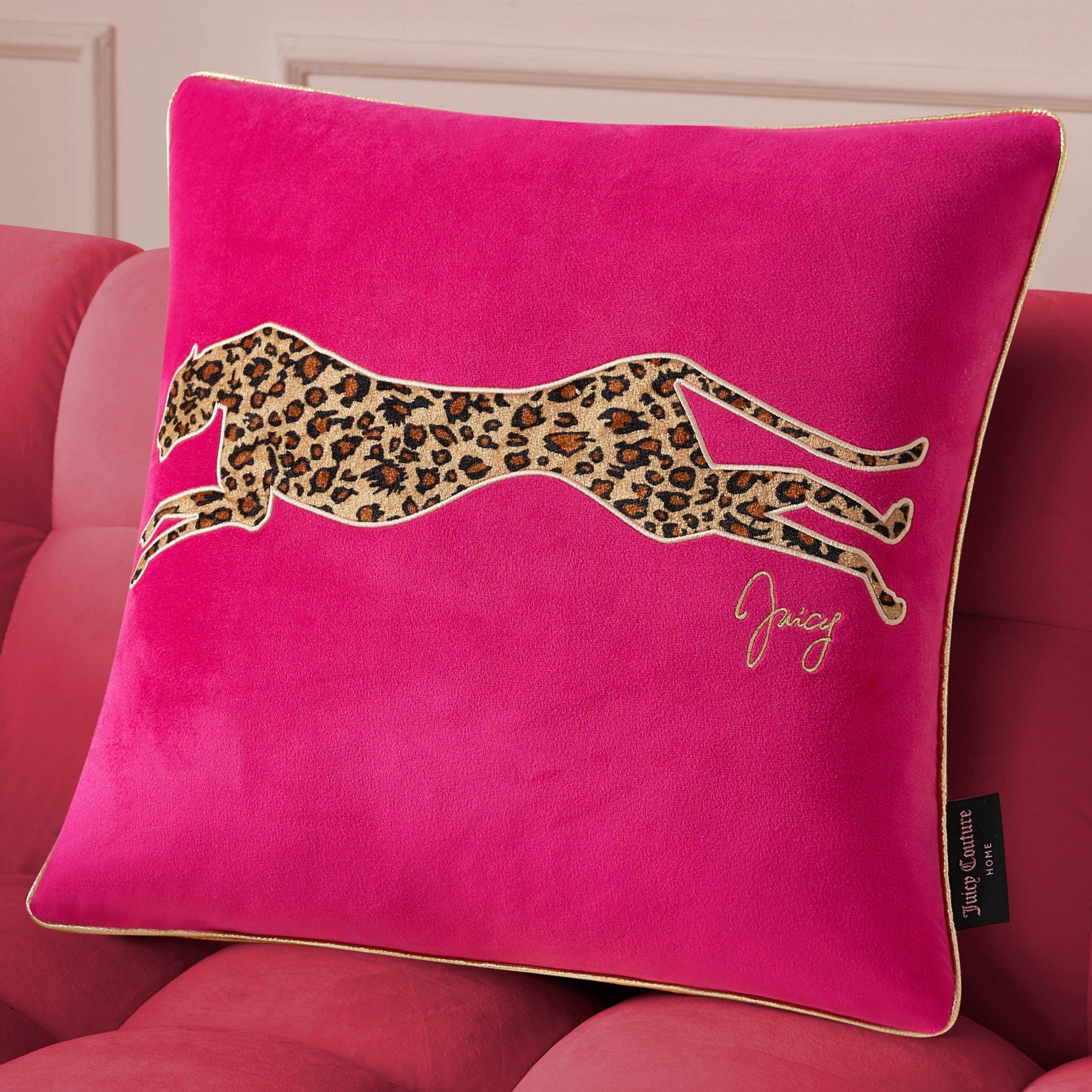 Velvet Cheetah Square Pillow - Image 5