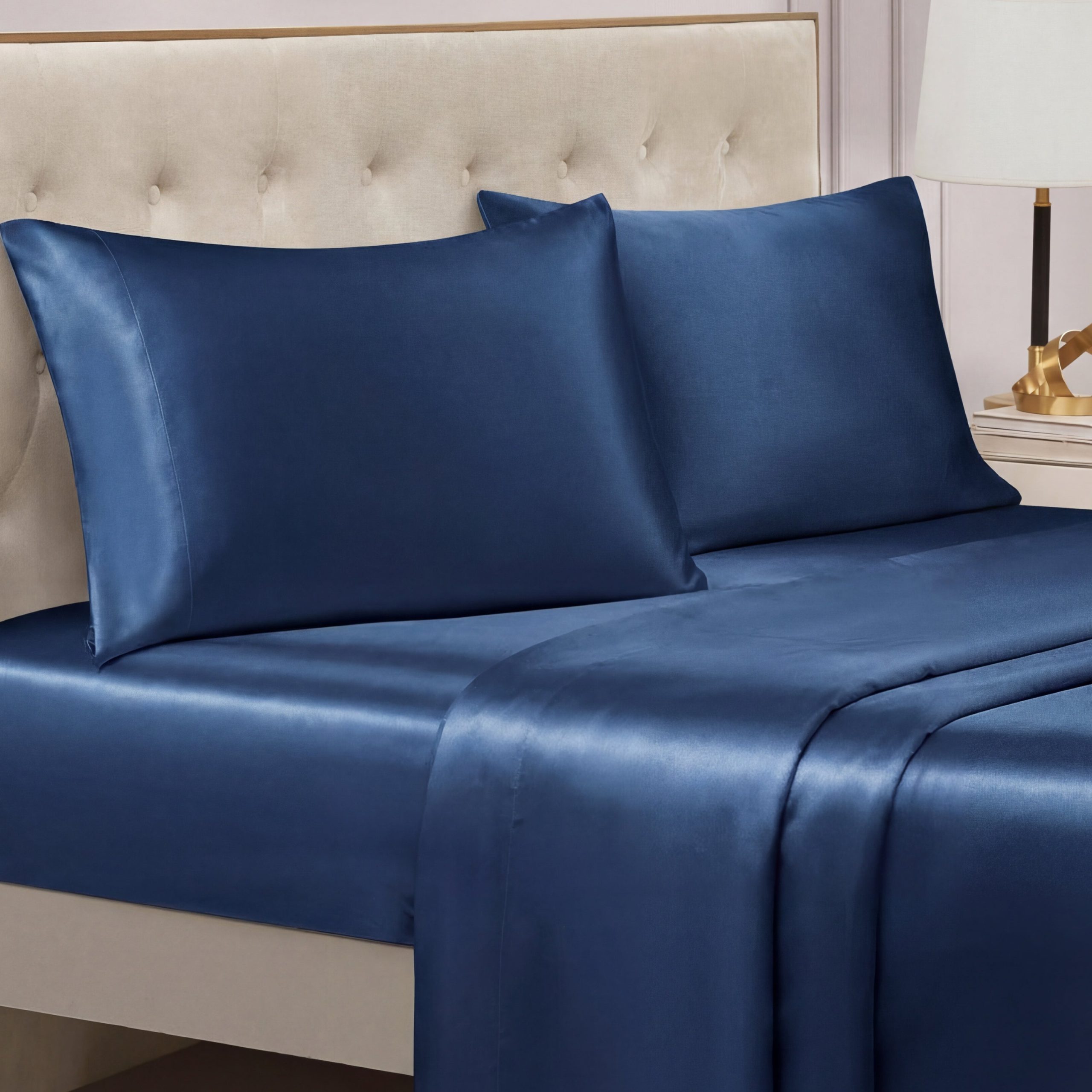 Solid Satin Sheet Set - Image 5