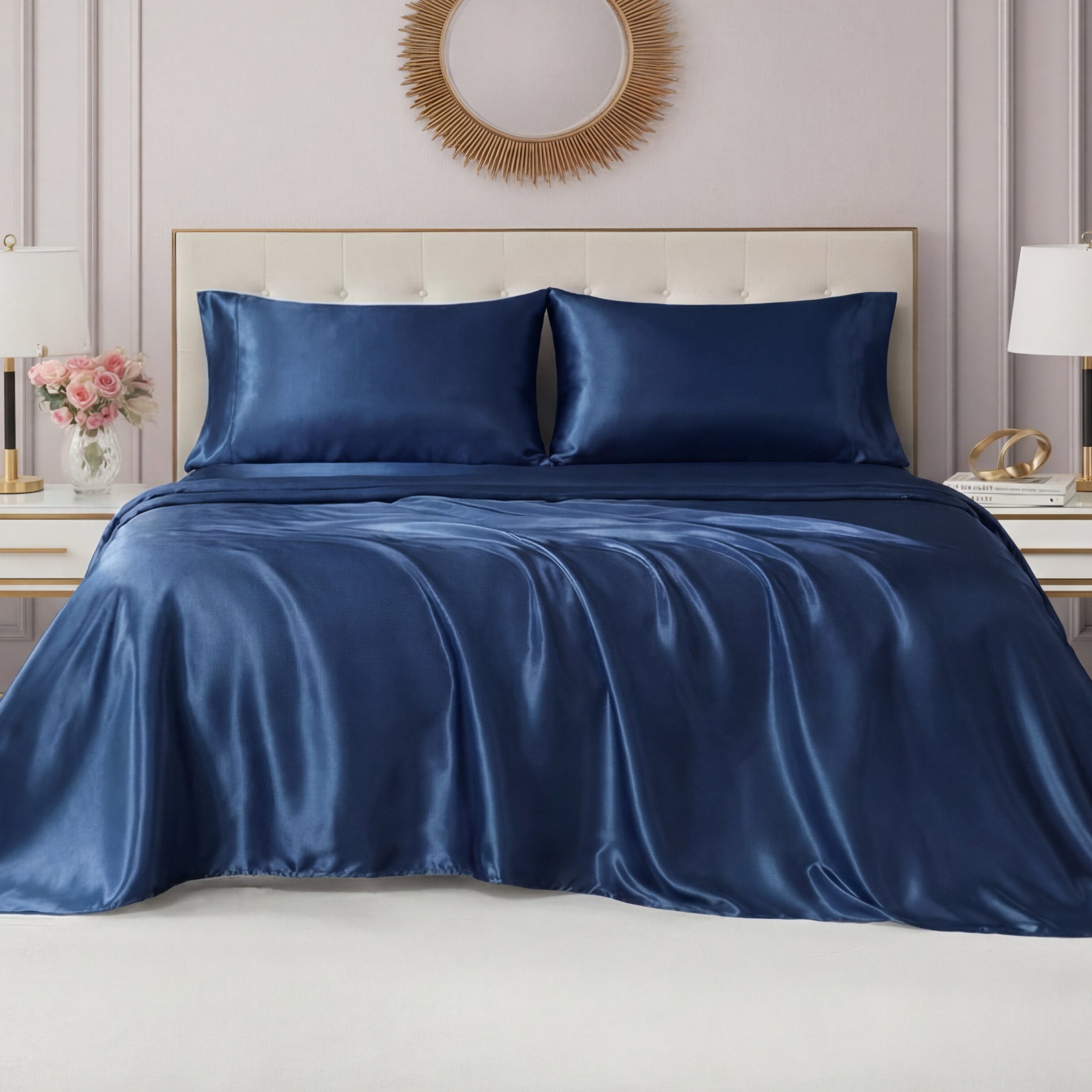 Solid Satin Sheet Set - Image 3