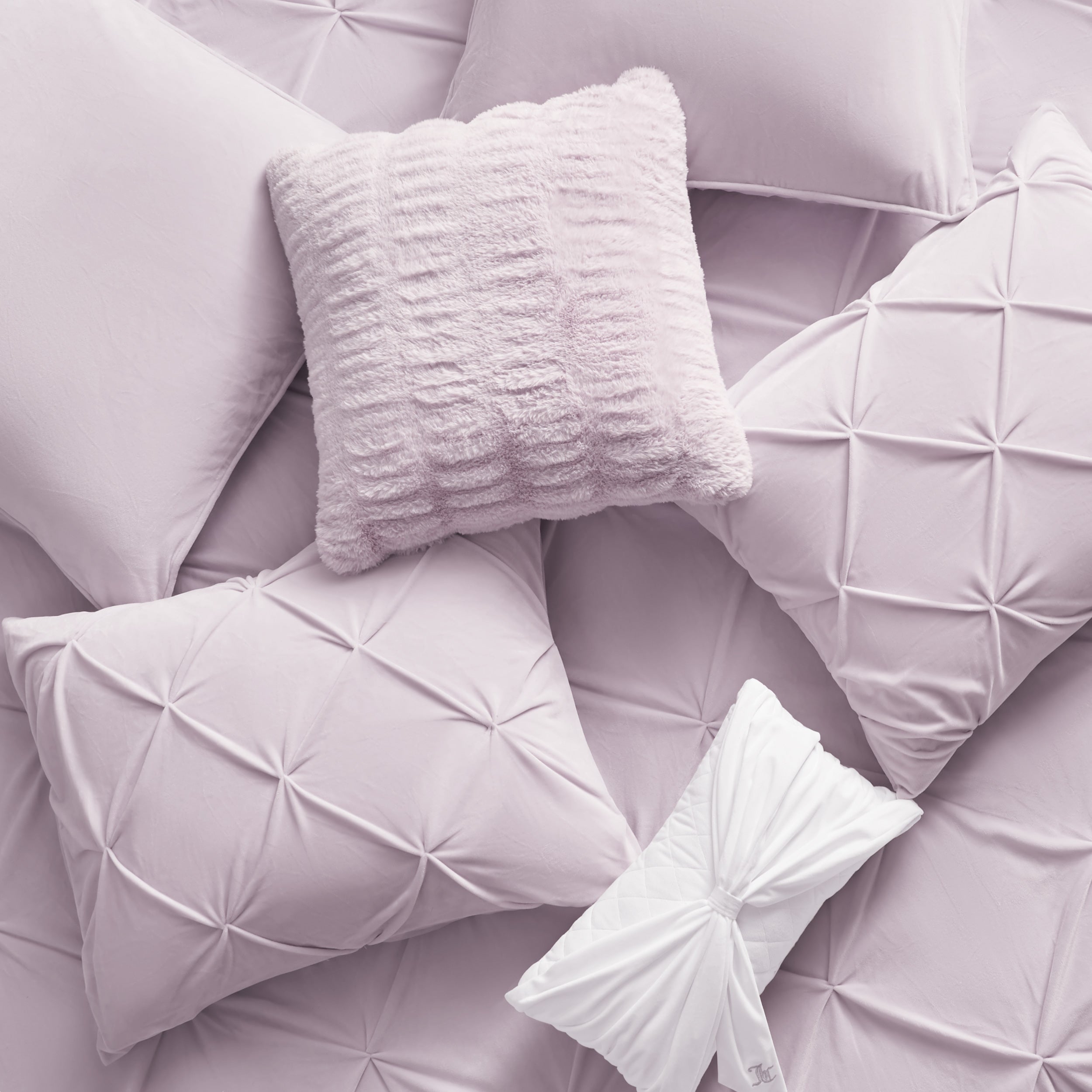 Kiss Pleat Micromink Comforter Set With Decorative Pillows - Image 5