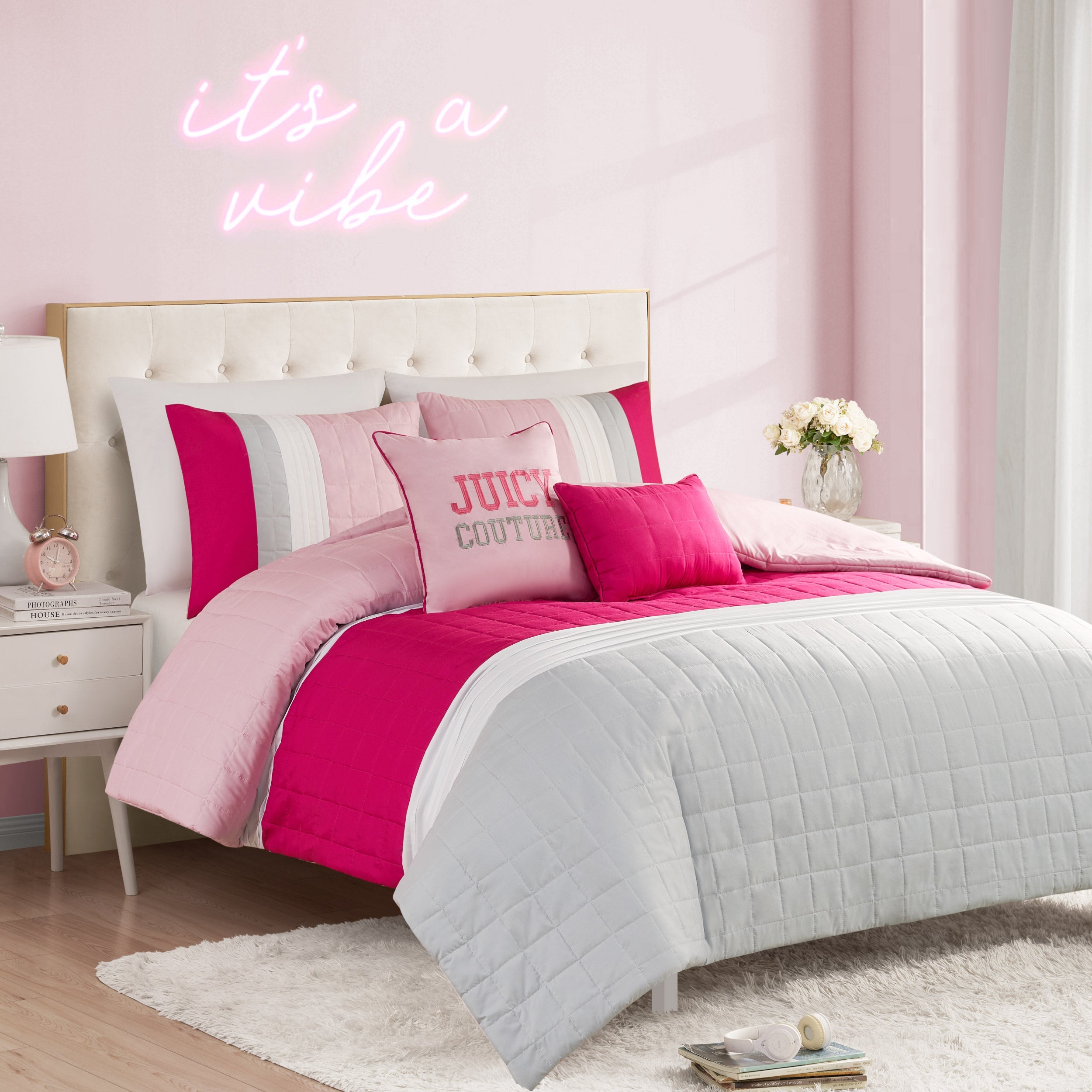 Color Blocked Pieced Comforter Set - Image 2