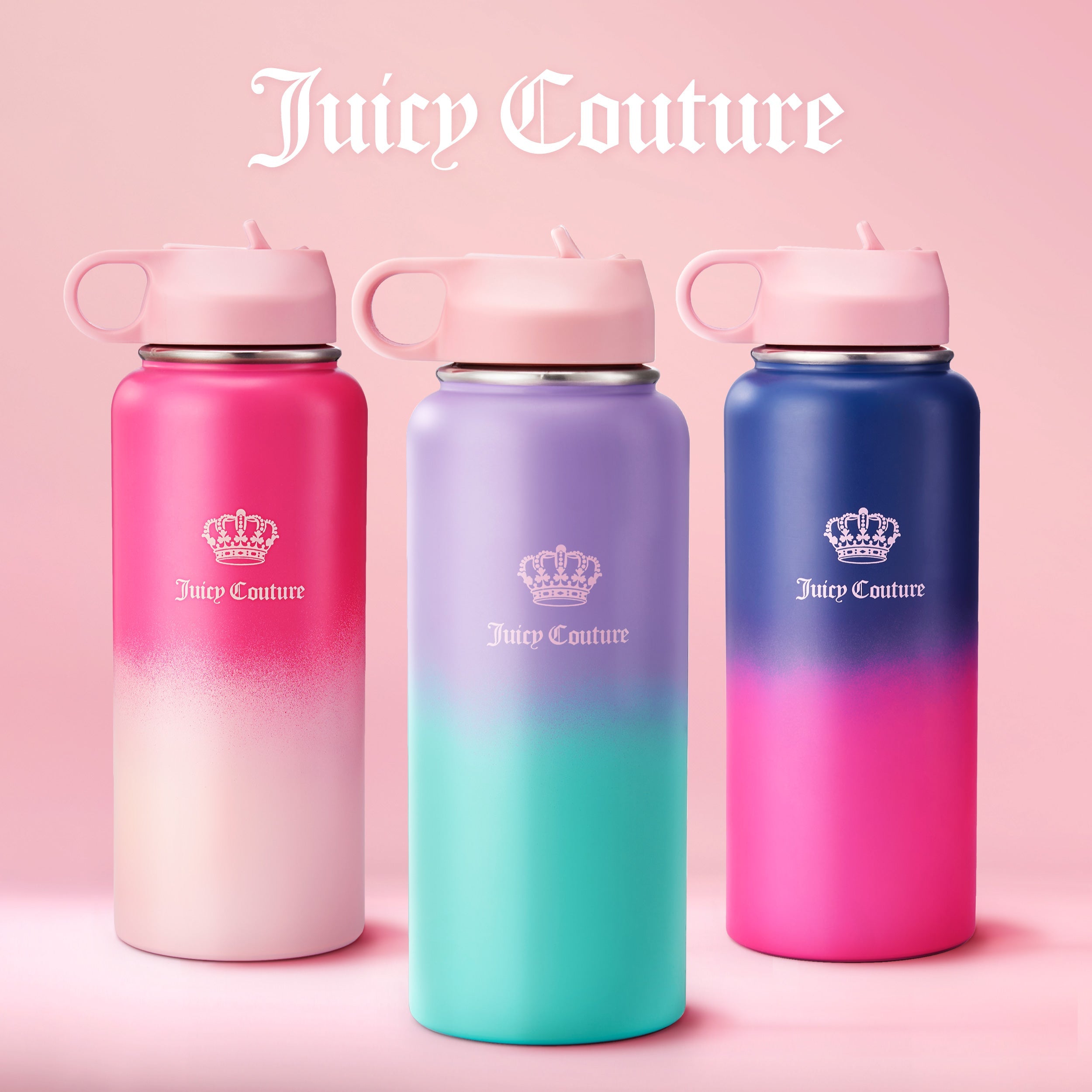 Go Girl Stainless Steel Water Bottle with Pop-up Straw - Image 5