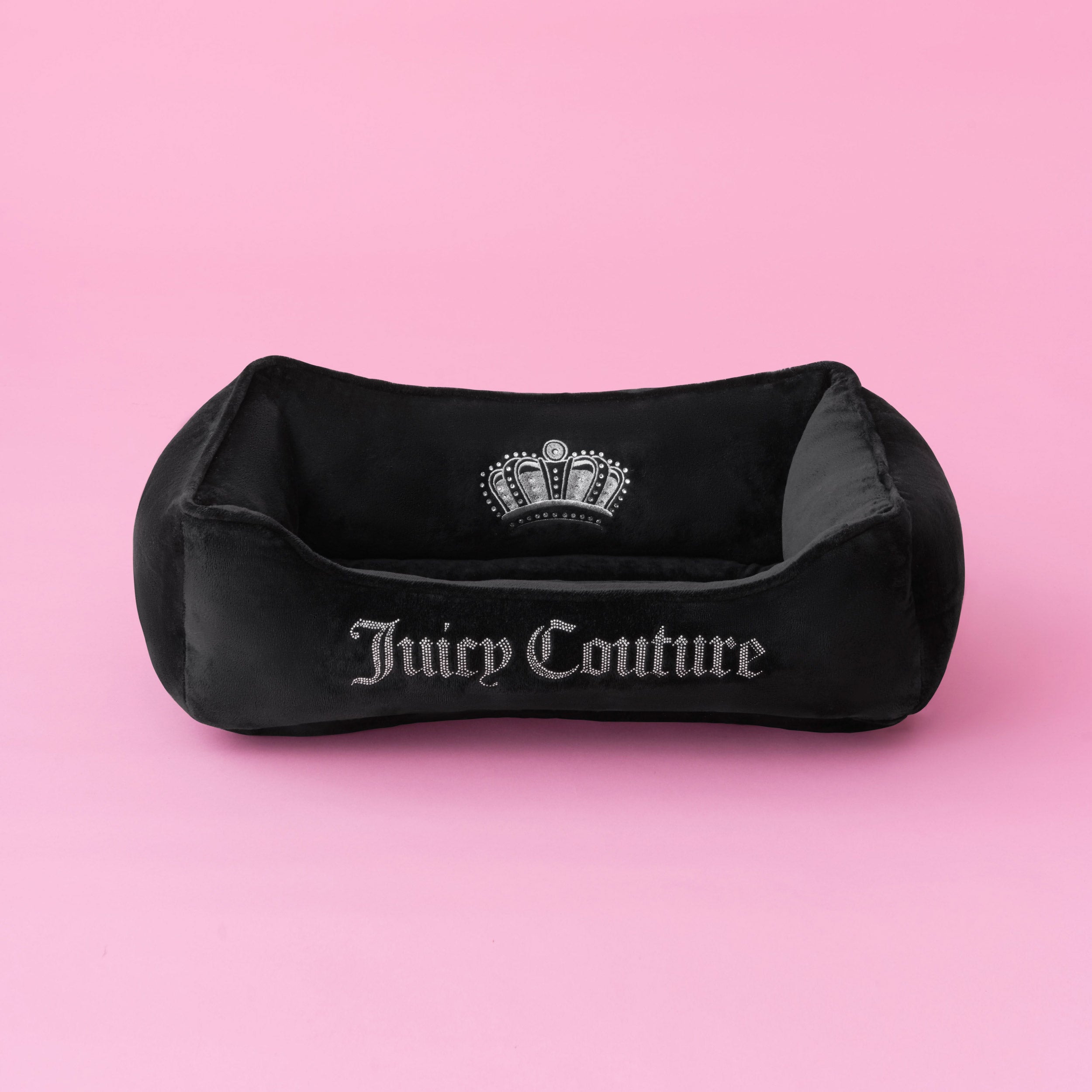 Crown Bling Black Pet Bed - Image 2