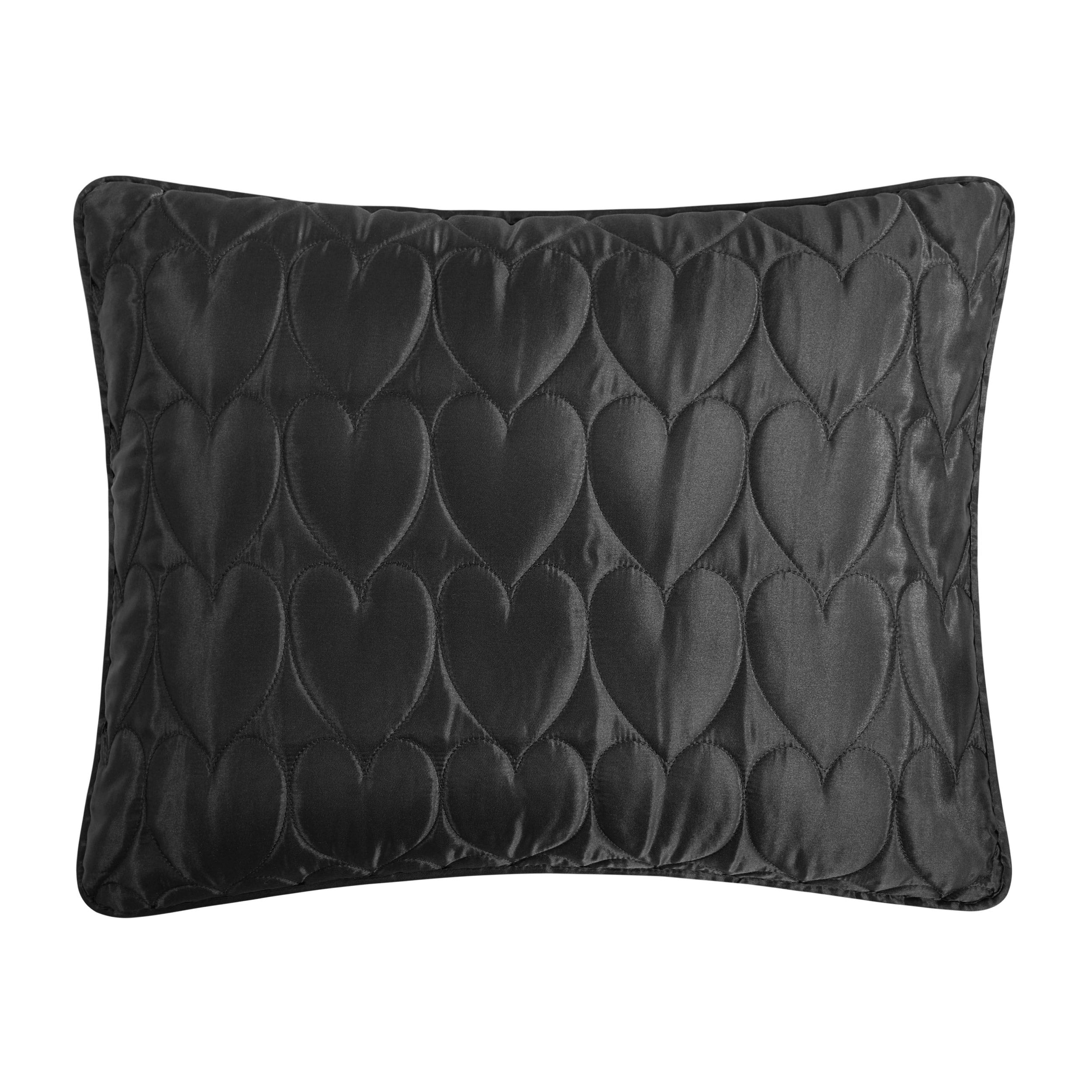Satin Heart Stitched Quilt Set - Image 5