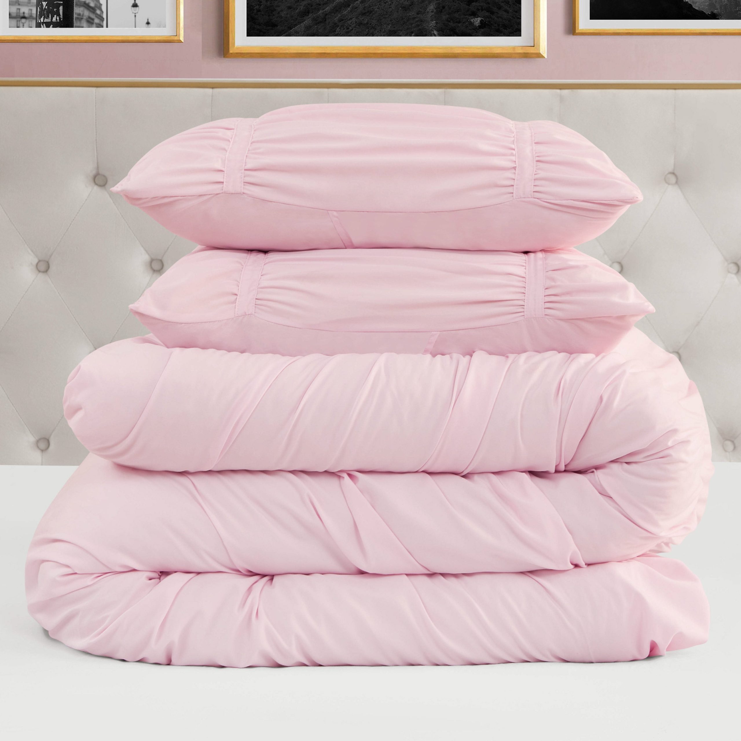 Ribbon Ruched Comforter Set - Image 5
