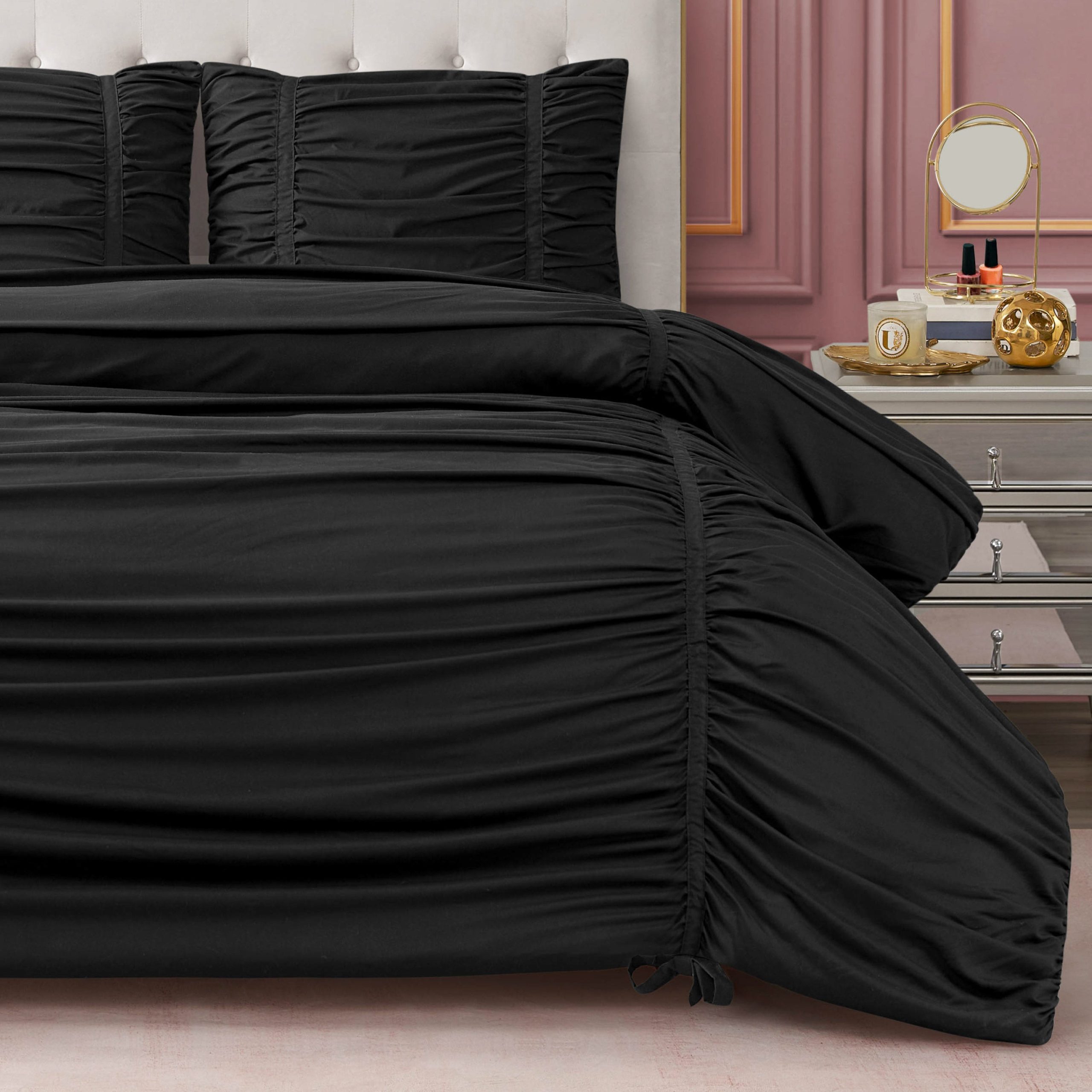 Ribbon Ruched Comforter Set - Image 3