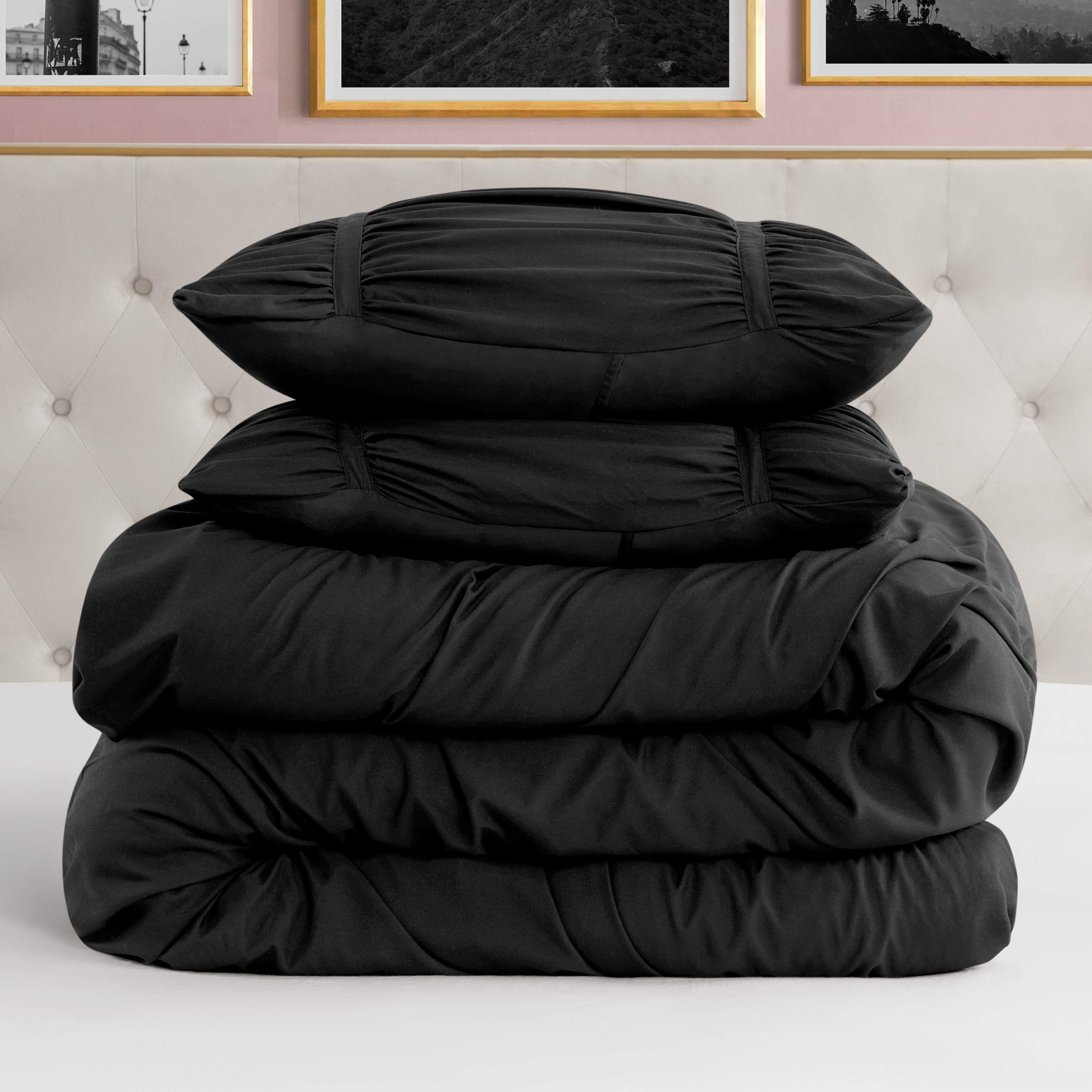 Ribbon Ruched Comforter Set - Image 5