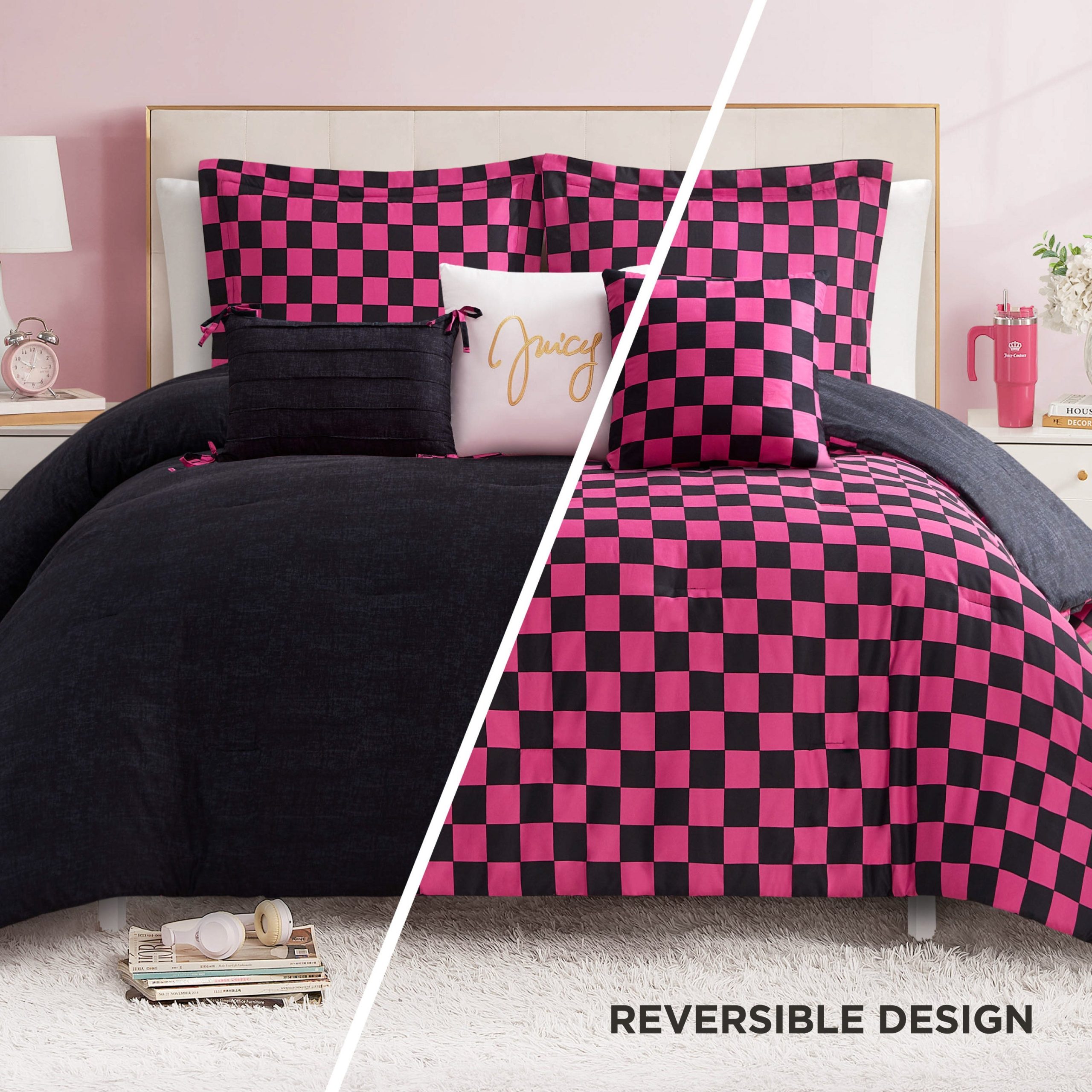 Checkerboard Reversible Comforter Set - Image 3