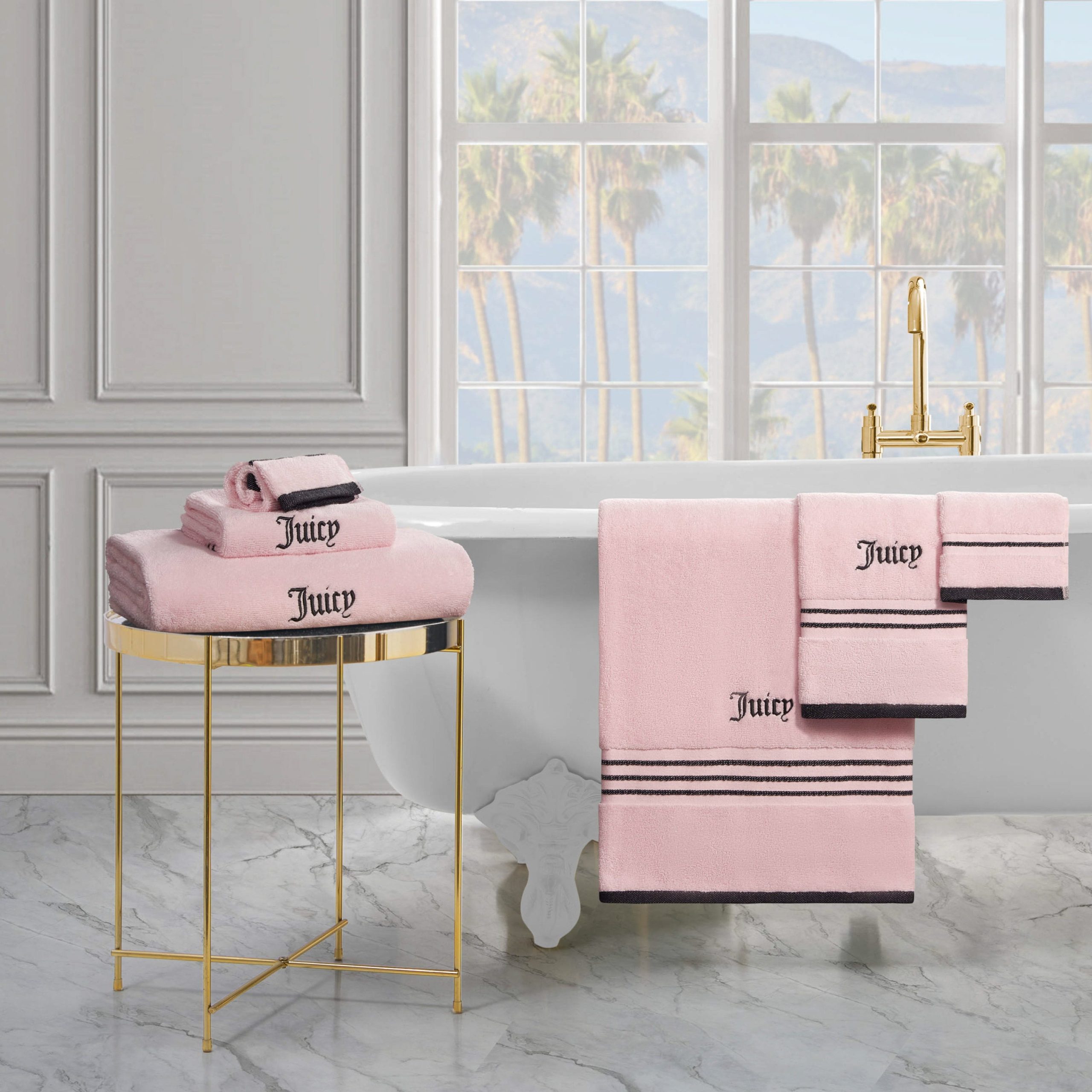 Neon Border Bath Towel Set - Image 4