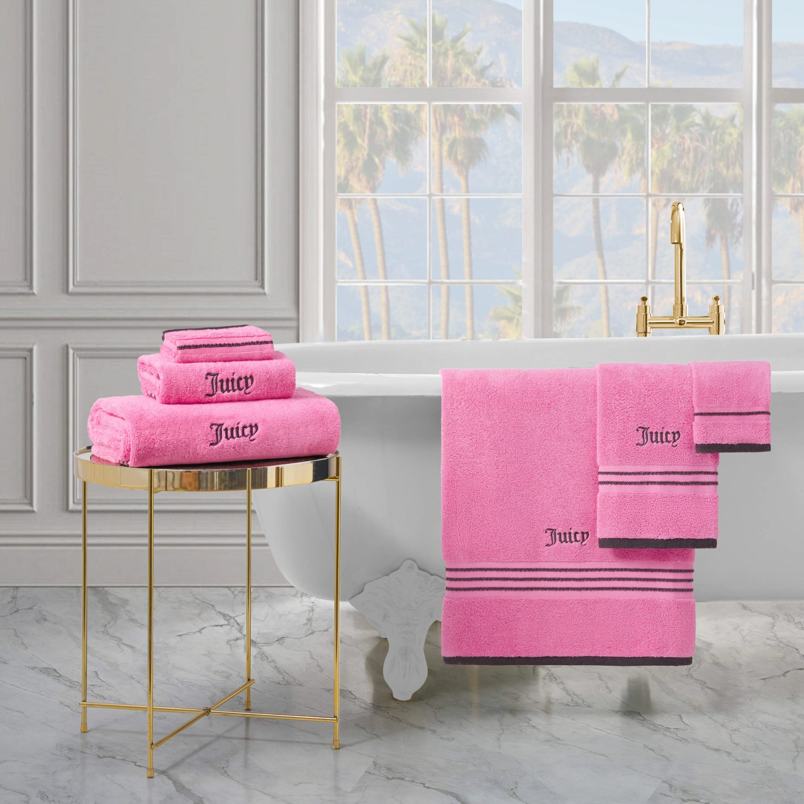 Neon Border Bath Towel Set - Image 4