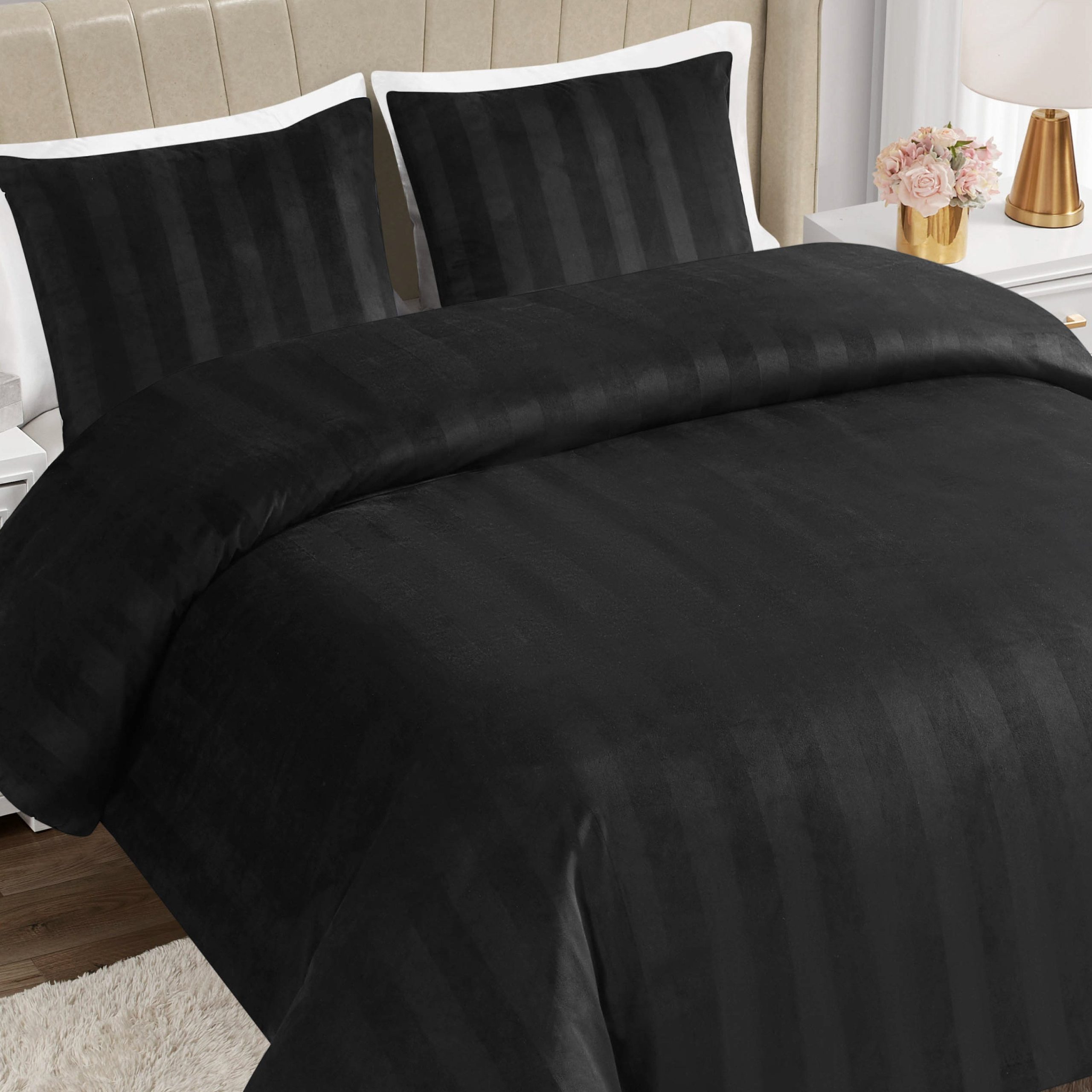 Jenny Velour Striped Jacquard Comforter Set - Image 4