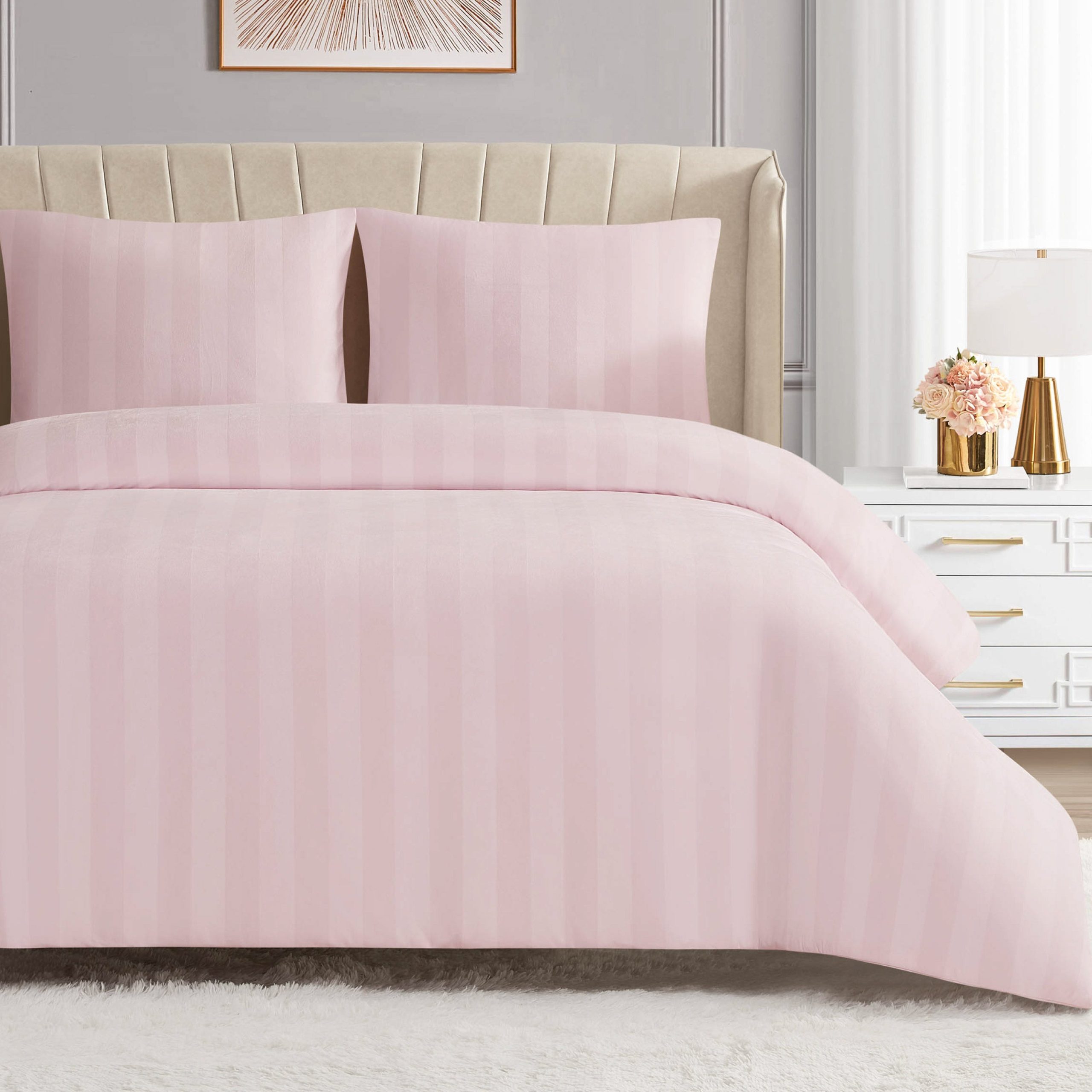 Jenny Velour Striped Jacquard Comforter Set - Image 3
